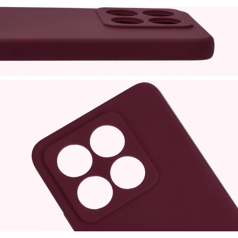 Silikonowe etui Bizon Soft Case do Xiaomi 14T ciemnofioletowe