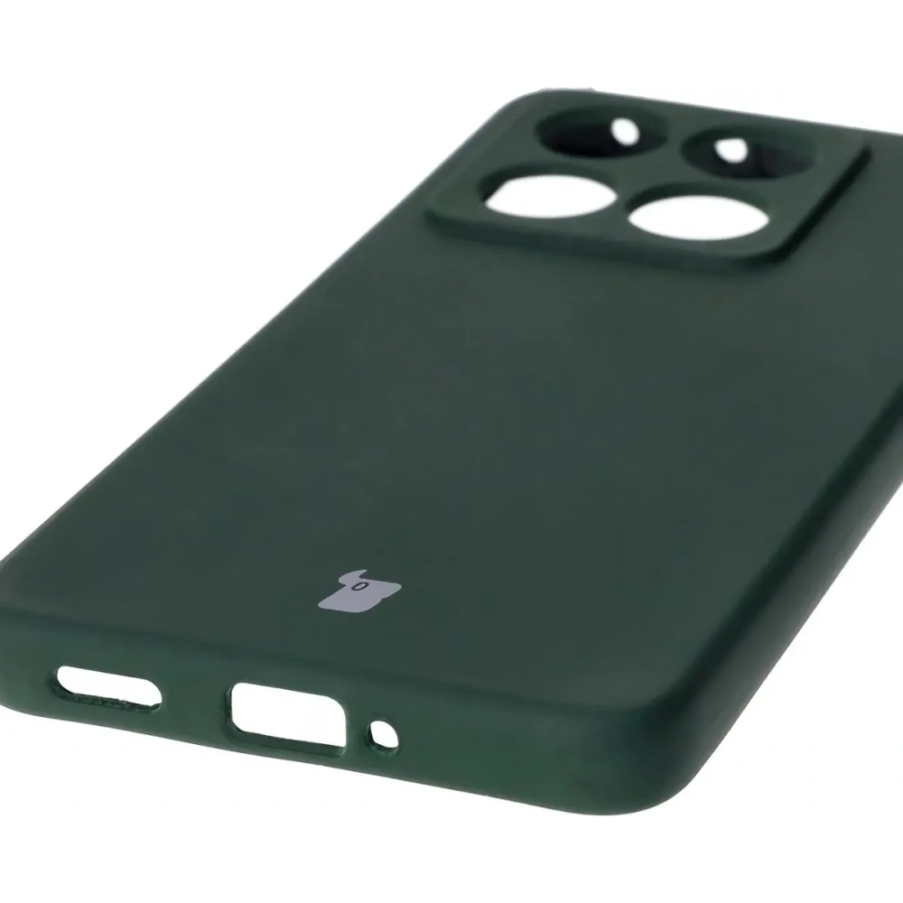 Silikonowe etui Bizon Soft Case do Xiaomi 14T ciemnozielone