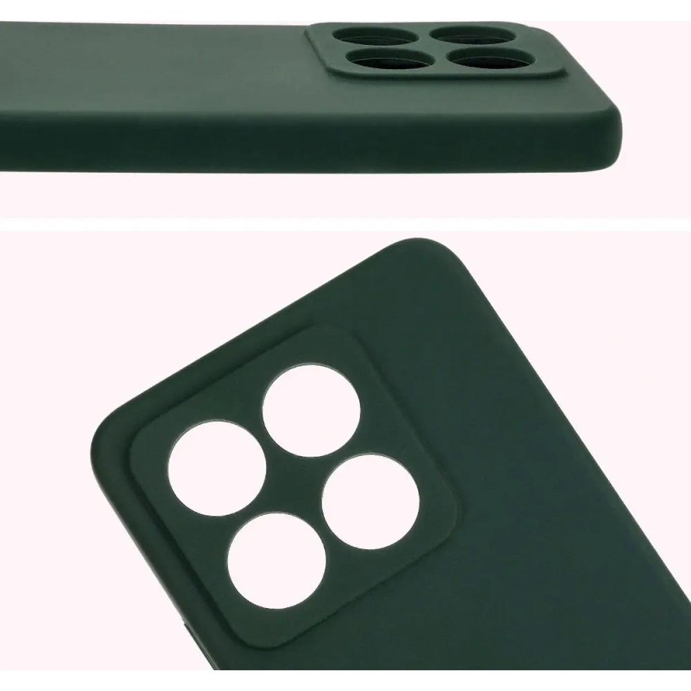 Silikonowe etui Bizon Soft Case do Xiaomi 14T ciemnozielone
