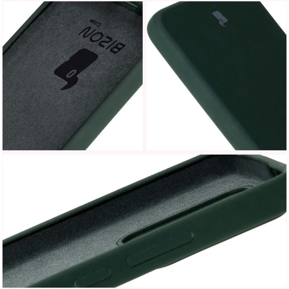 Silikonowe etui Bizon Soft Case do Xiaomi 14T ciemnozielone