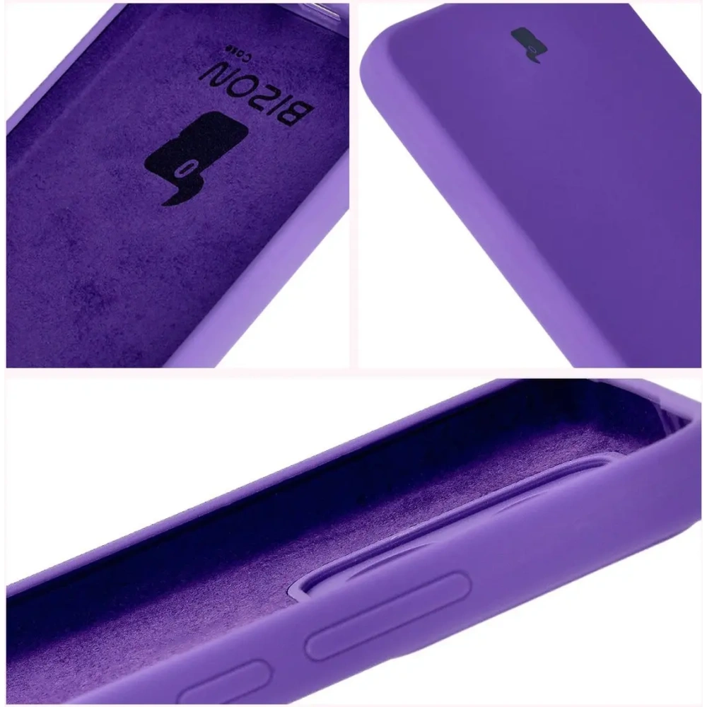 Silikonowe etui Bizon Soft Case do Xiaomi 14T fioletowe