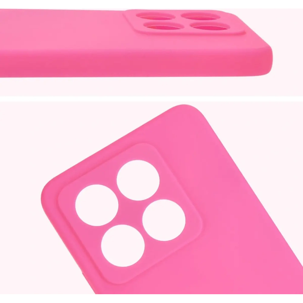 Silikonowe etui Bizon Soft Case do Xiaomi 14T neonowo-różowe