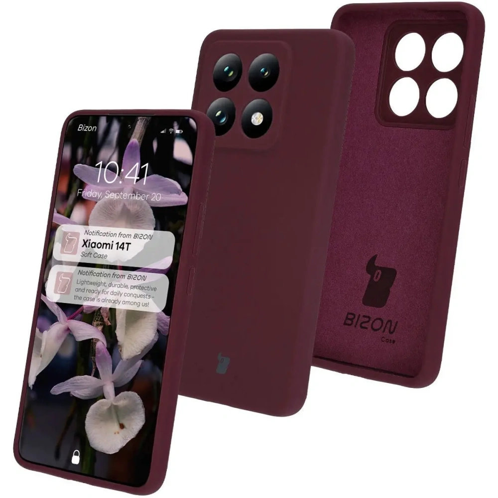 Silikonowe etui Bizon Soft Case do Xiaomi Redmi 14C 4G / Poco C75 ciemnofioletowe