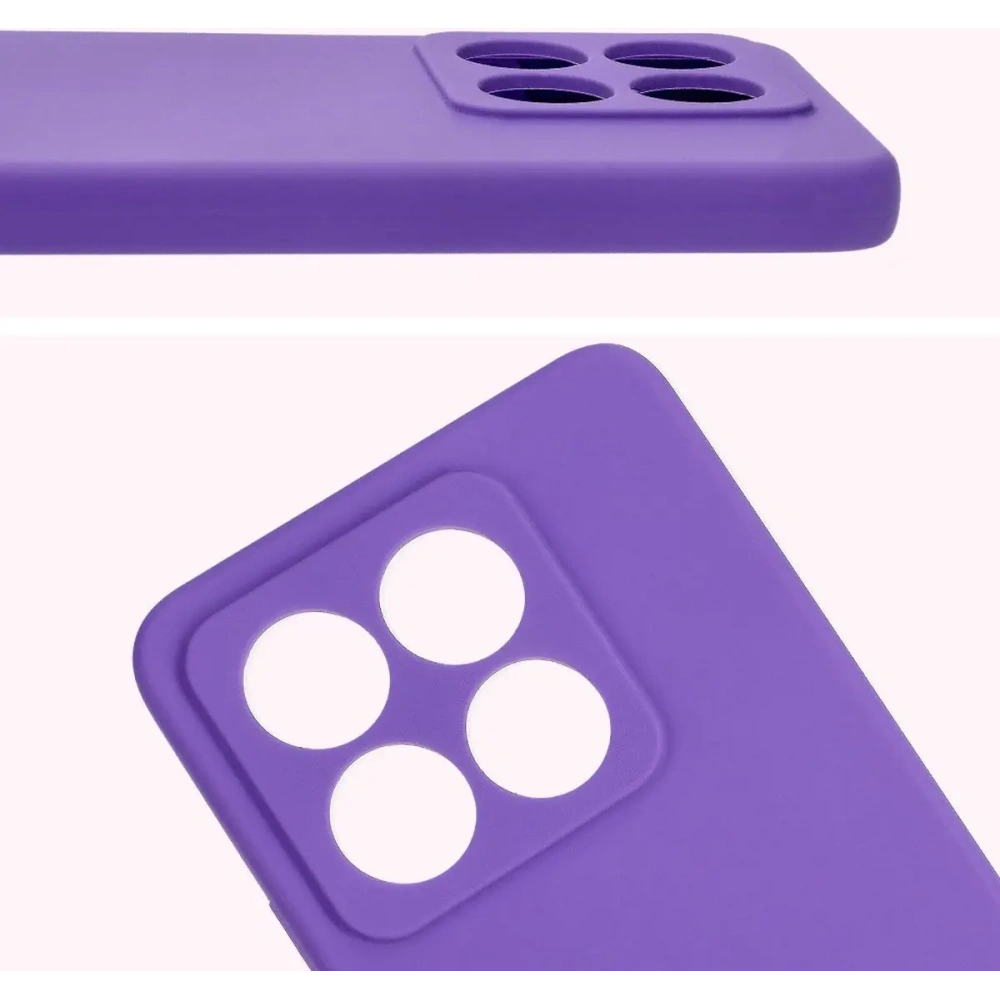 Silikonowe etui Bizon Soft Case do Xiaomi Redmi 14C 4G / Poco C75 fioletowe