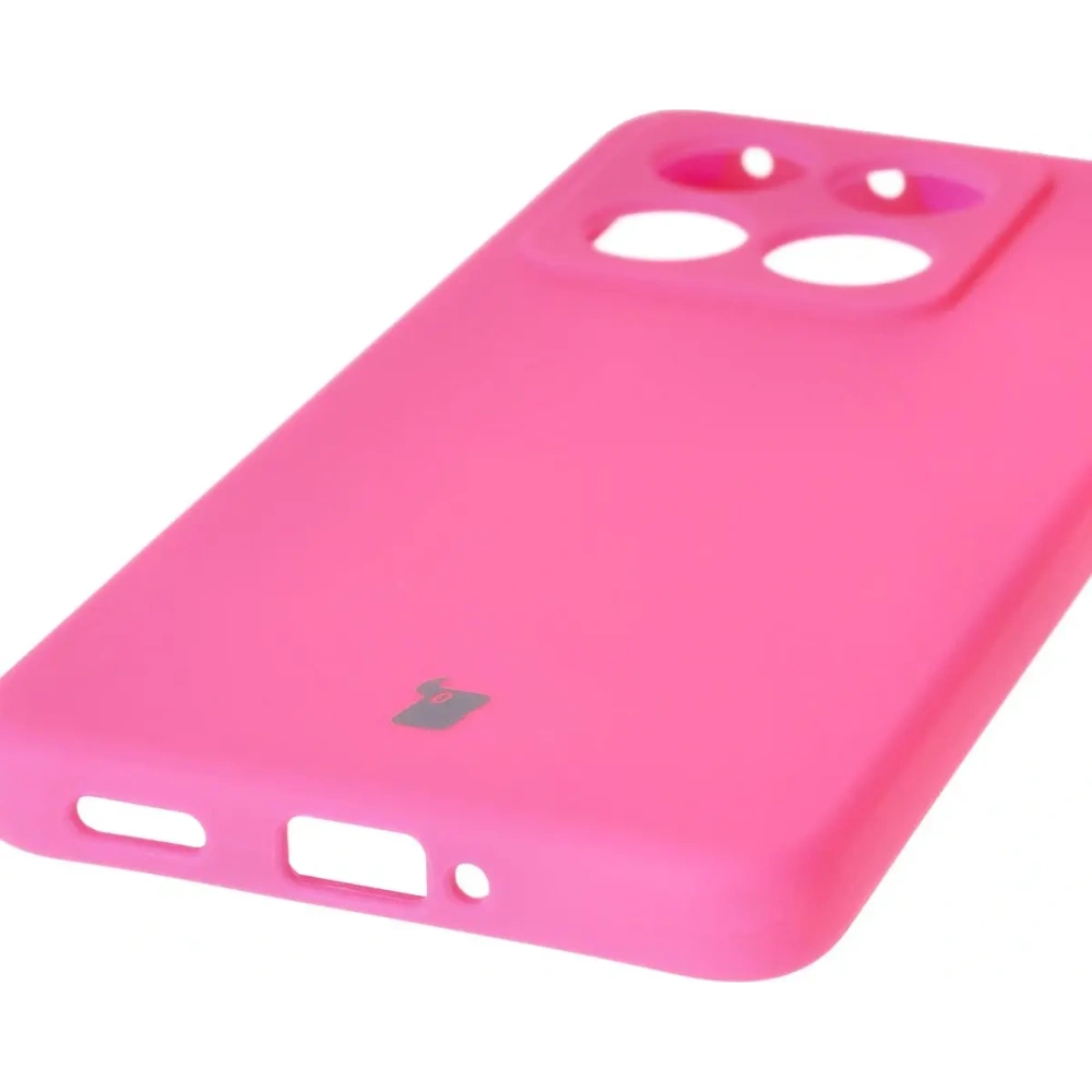 Silikonowe etui Bizon Soft Case do Xiaomi Redmi 14C 4G / Poco C75 neonowo-różowe