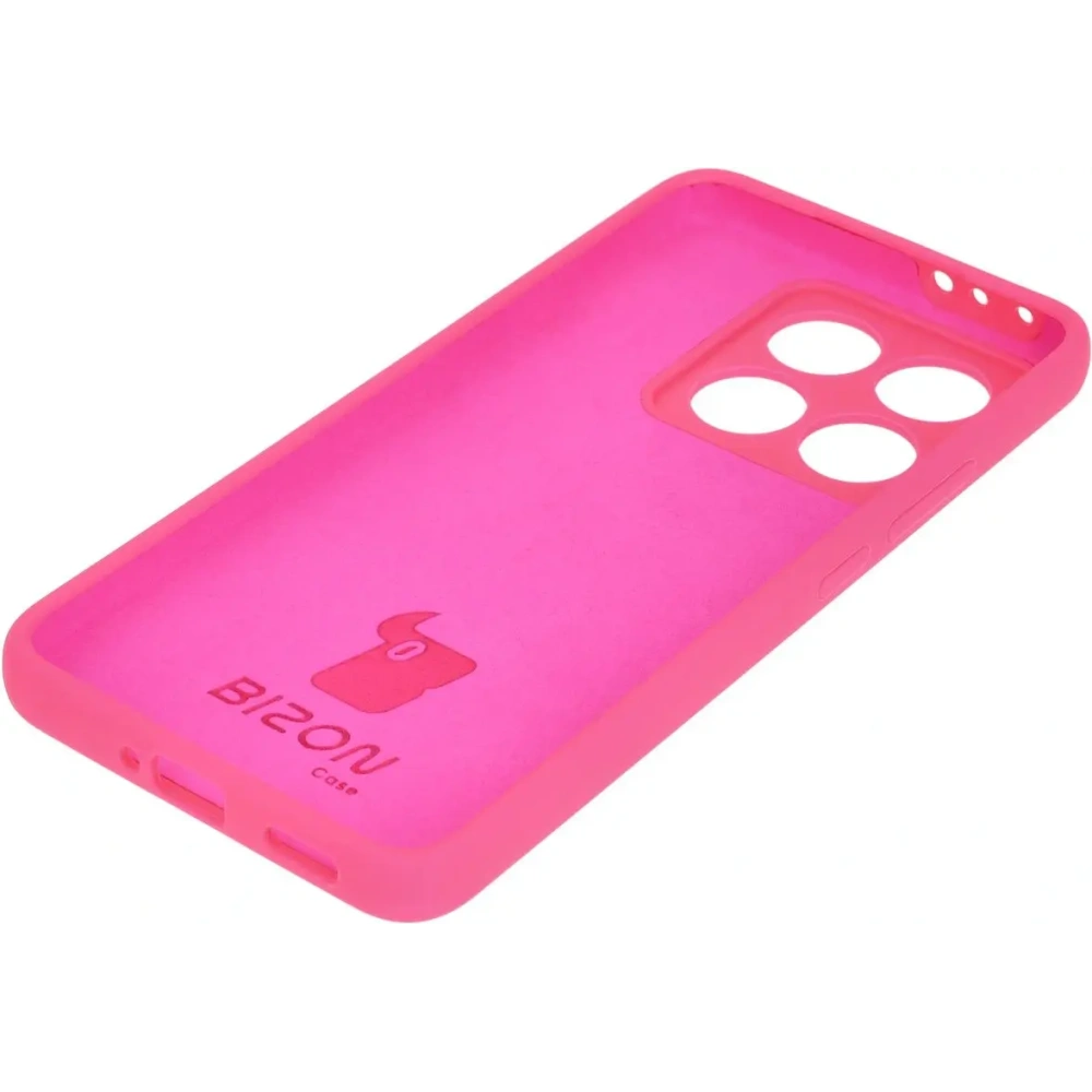 Silikonowe etui Bizon Soft Case do Xiaomi Redmi 14C 4G / Poco C75 neonowo-różowe