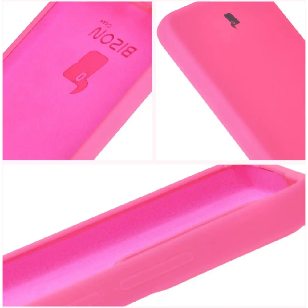 Silikonowe etui Bizon Soft Case do Xiaomi Redmi 14C 4G / Poco C75 neonowo-różowe