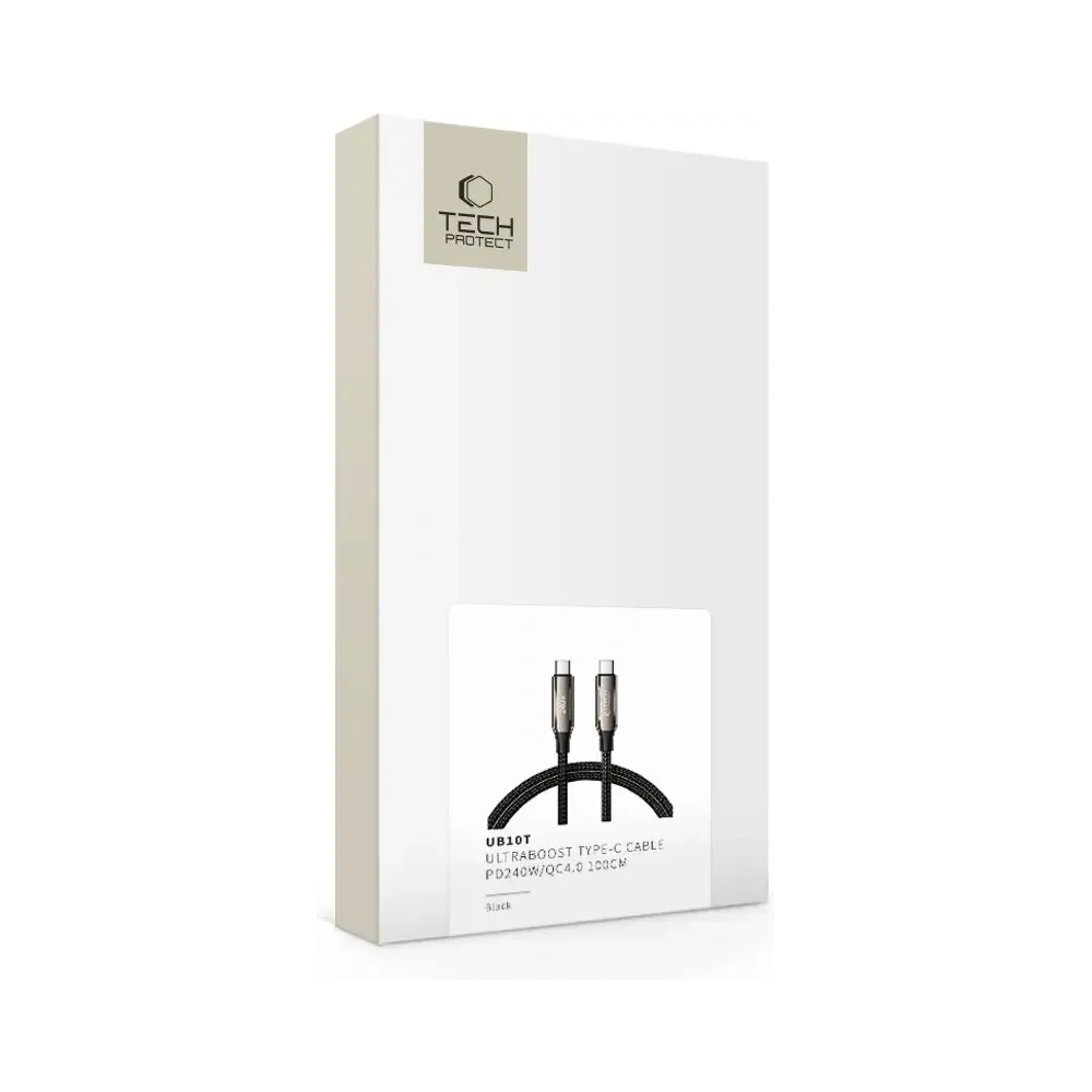 Kabel Tech-Protect UB10T Ultraboost USB-C / USB-C Cable PD240W/QC4.0 100cm Black