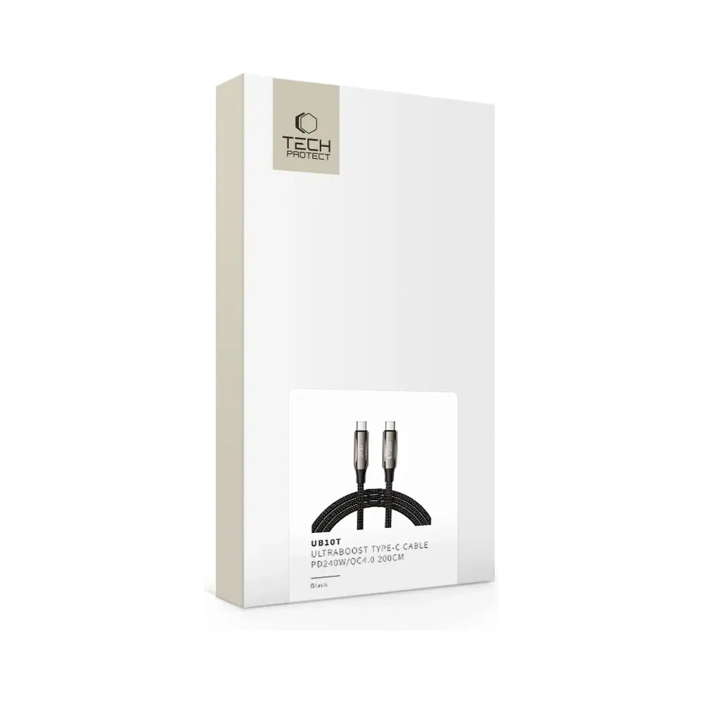 Kabel Tech-Protect UB10T Ultraboost USB-C / USB-C Cable PD240W/QC4.0 200cm Black