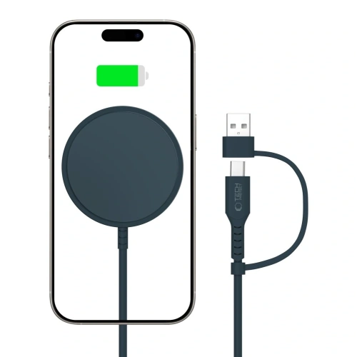Kup Tech-Protect QI15W-A44 Magnetic MagSafe vezeték nélküli töltő sötétkék - THP3659 - {ean13} - Sklep Home Screen