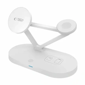Kup Ładowarka bezprzewodowa Tech-Protect QI15W-A41 3in1 Magnetic MagSafe Wireless Charger White - THP3663 - {ean13} - Sklep Home Screen