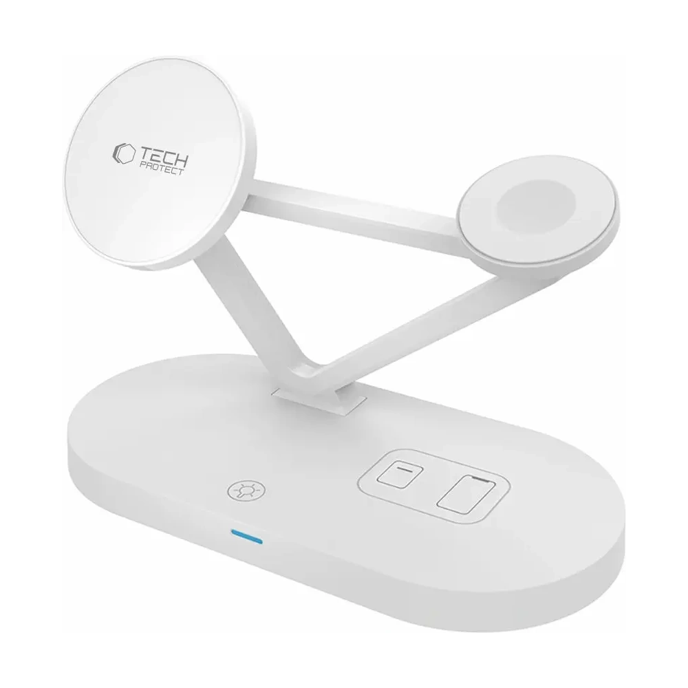 Ładowarka bezprzewodowa Tech-Protect QI15W-A41 3in1 Magnetic MagSafe Wireless Charger White