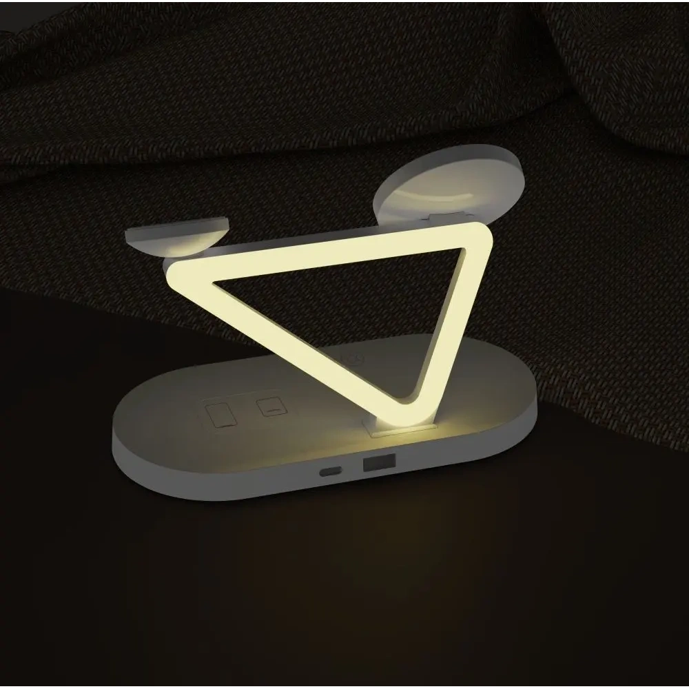 Ładowarka bezprzewodowa Tech-Protect QI15W-A41 3in1 Magnetic MagSafe Wireless Charger White