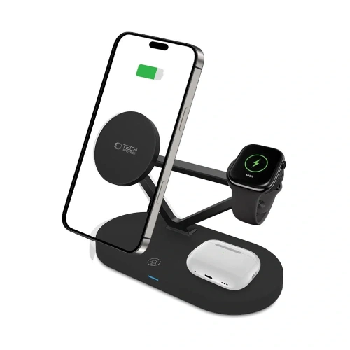 Kup Tech-Protect QI15W-A41 3in1 Magnetic MagSafe vezeték nélküli töltő fekete - THP3664 - {ean13} - Sklep Home Screen