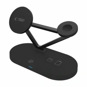 Kup Ładowarka bezprzewodowa Tech-Protect QI15W-A41 3in1 Magnetic MagSafe Wireless Charger Black - THP3664 - {ean13} - Sklep Home Screen