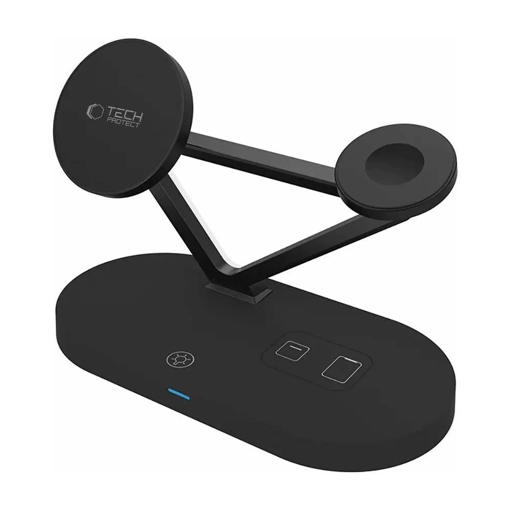 Ładowarka bezprzewodowa Tech-Protect QI15W-A41 3in1 Magnetic MagSafe Wireless Charger Black