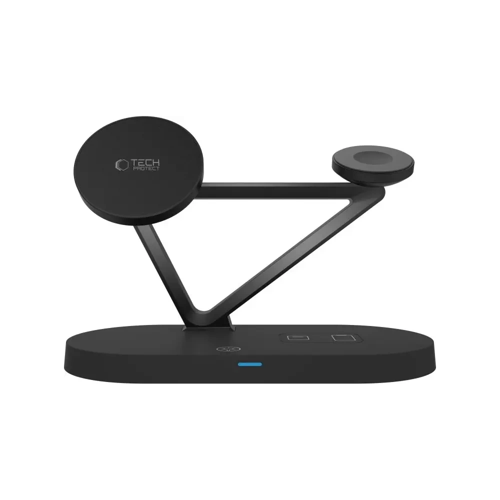 Ładowarka bezprzewodowa Tech-Protect QI15W-A41 3in1 Magnetic MagSafe Wireless Charger Black