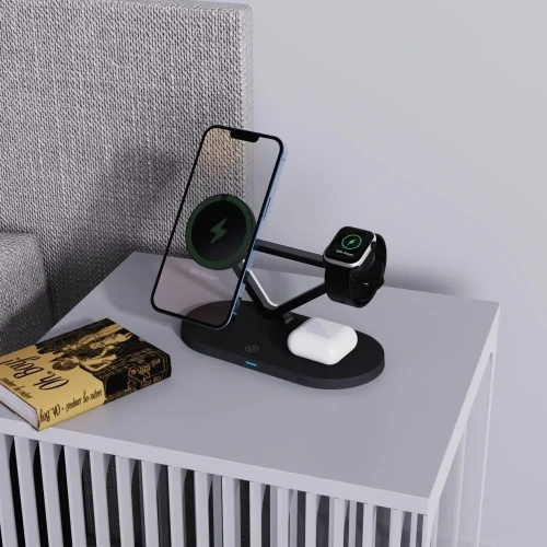 Kup Tech-Protect QI15W-A41 3in1 Magnetic MagSafe vezeték nélküli töltő fekete - THP3664 - {ean13} - Sklep Home Screen