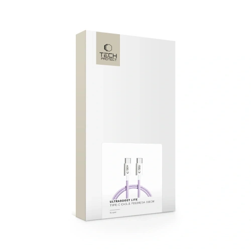 Kup Kabel Tech-Protect Ultraboost Lite USB-C / USB-C Cable PD60W/3A 100cm Mauve - THP3665 - {ean13} - Sklep Home Screen
