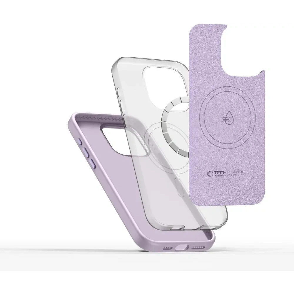 Etui Tech-Protect Silicone Pure MagSafe Apple iPhone 15 Pro Mauve