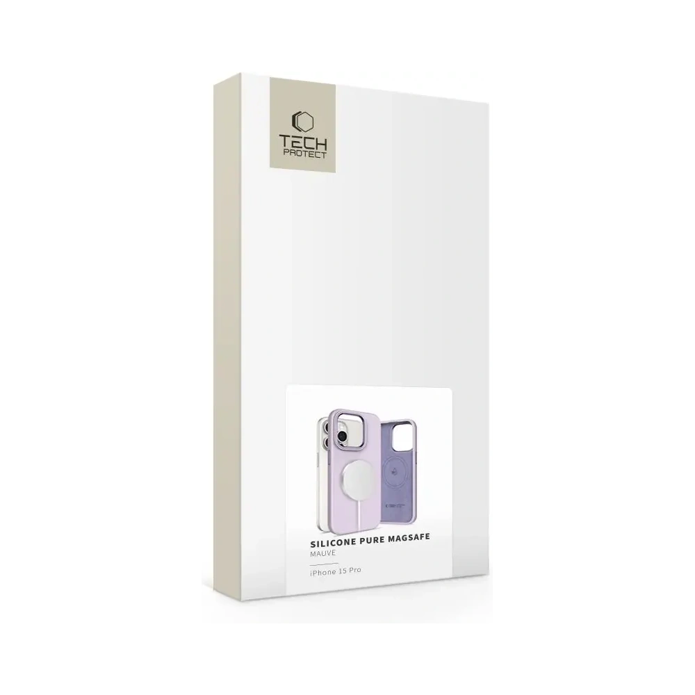 Etui Tech-Protect Silicone Pure MagSafe Apple iPhone 15 Pro Mauve