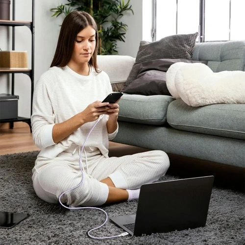 Kup Tech-Protect Cablu Ultraboost Lite USB-C / USB-C PD60W/3A 200cm Mauve - THP3670 - {ean13} - Sklep Home Screen
