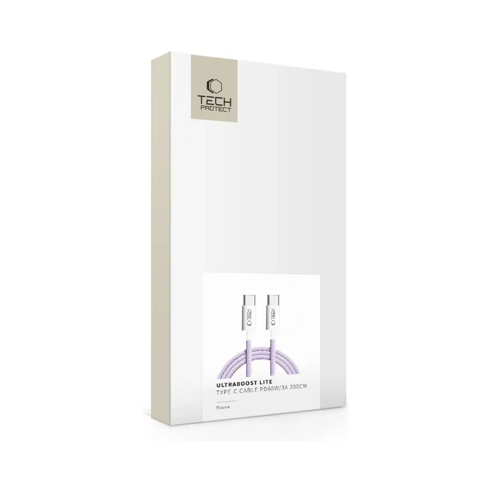 Kabel Tech-Protect Ultraboost Lite USB-C / USB-C Cable PD60W/3A 200cm Mauve