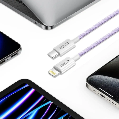Kup Kabel Tech-Protect Ultraboost Lite USB-C / Lightning Cable PD27W/3A 100cm Mauve - THP3671 - {ean13} - Sklep Home Screen
