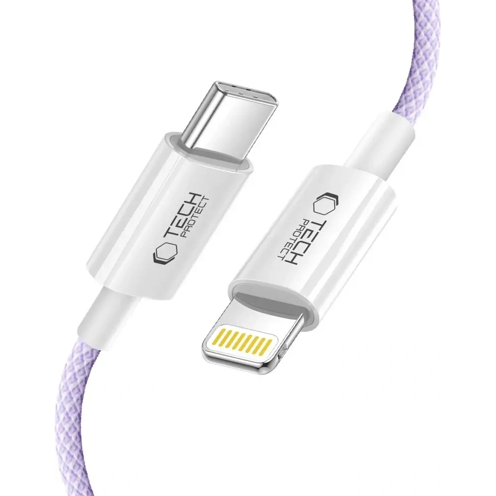 Kabel Tech-Protect Ultraboost Lite USB-C / Lightning Cable PD27W/3A 200cm Mauve