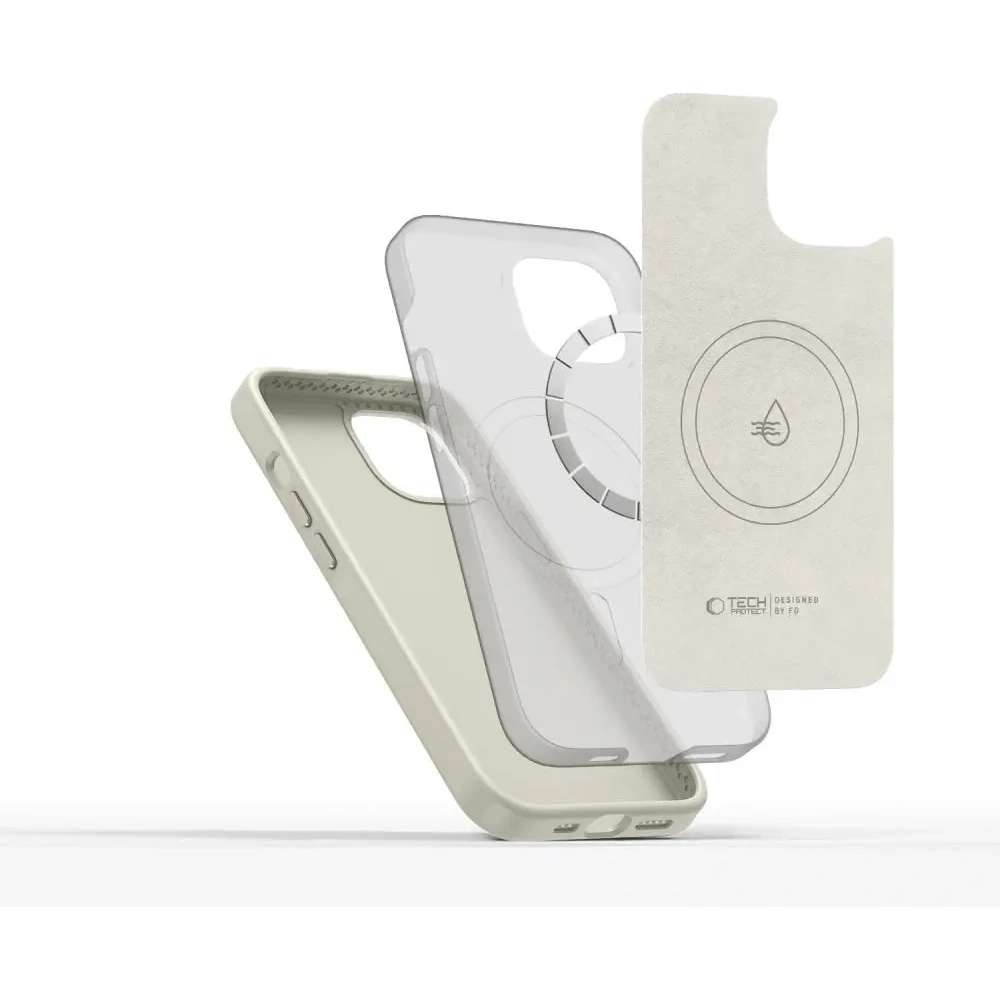 Etui Tech-Protect Silicone Pure MagSafe Apple iPhone 15 Cosmic Latte