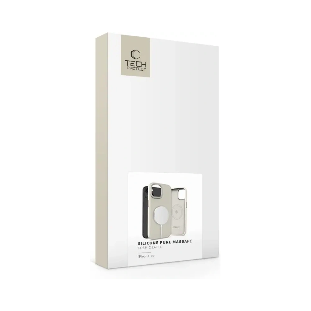 Etui Tech-Protect Silicone Pure MagSafe Apple iPhone 15 Cosmic Latte