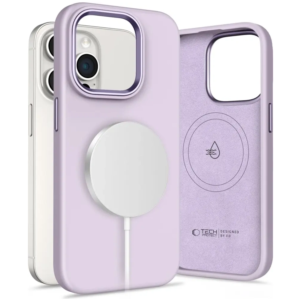 Etui Tech-Protect Silicone Pure MagSafe Apple iPhone 15 Pro Max Mauve