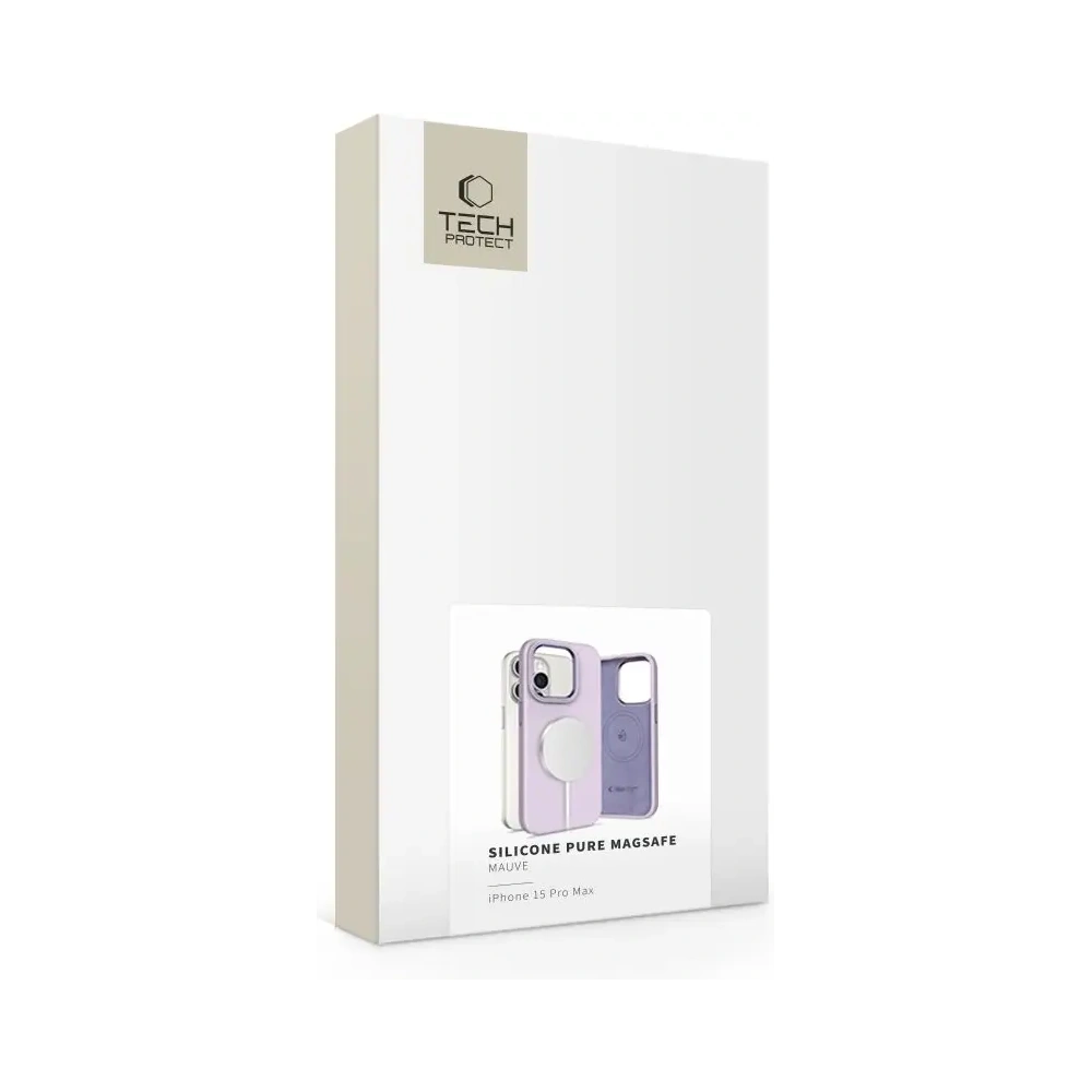 Etui Tech-Protect Silicone Pure MagSafe Apple iPhone 15 Pro Max Mauve