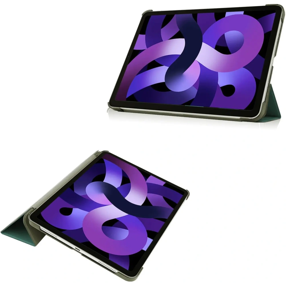 Etui Bizon Case Tab Croc do Apple iPad Air 6 10.9" 2024 / iPad Air 5 10.9 2022 / Air 4 10.9 2020 ciemnozielone