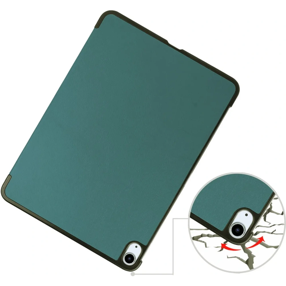 Etui Bizon Case Tab Croc do Apple iPad Air 6 10.9" 2024 / iPad Air 5 10.9 2022 / Air 4 10.9 2020 ciemnozielone
