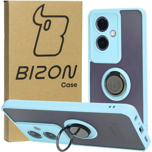 Buy Bizon Case Hybrid Ring Oppo A79 5G smoky with a light blue frame - BIZ7867 - {ean13} - Home Screen Store Europe