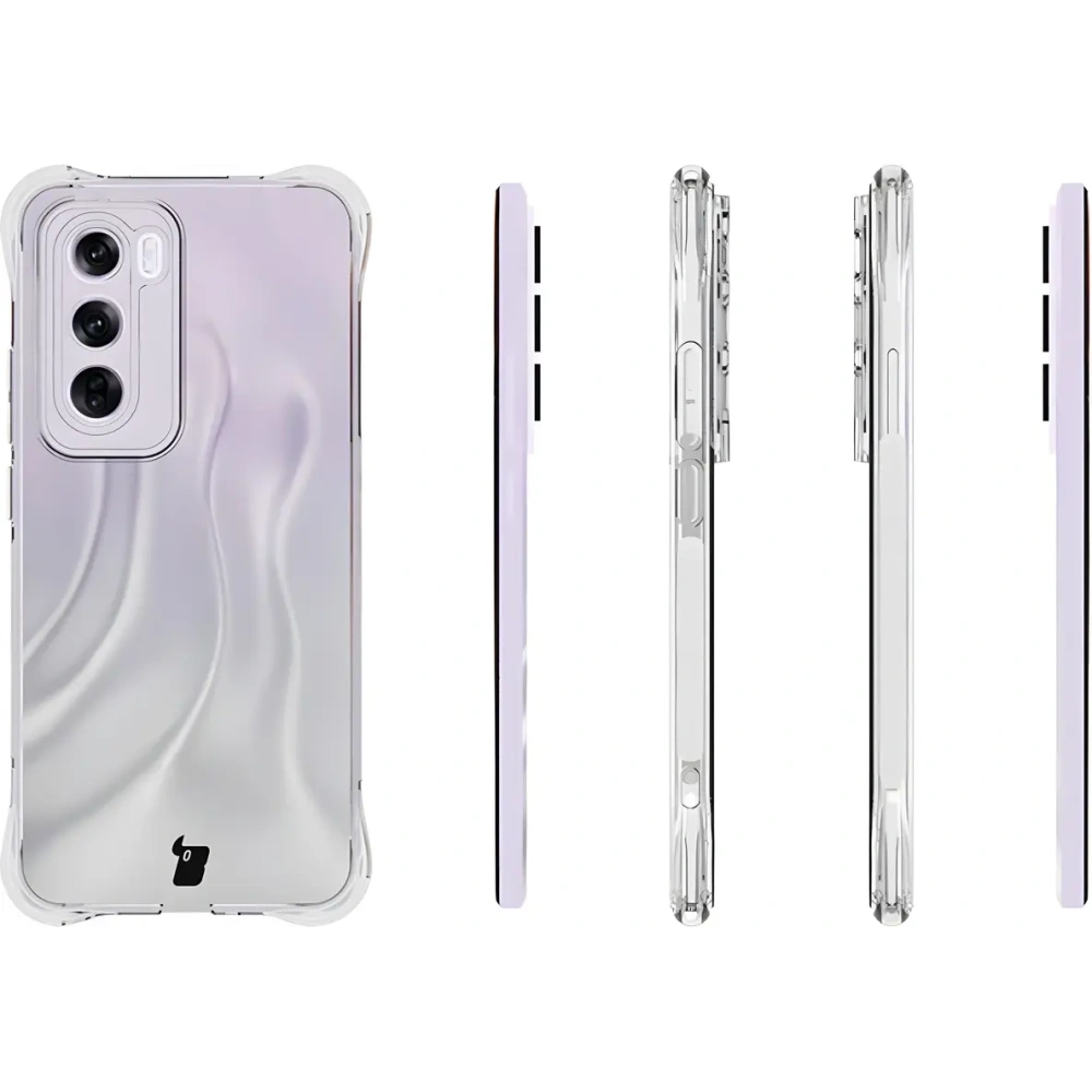 Elastyczne etui Bizon Case Salpa do Oppo Reno 12 Pro przezroczyste