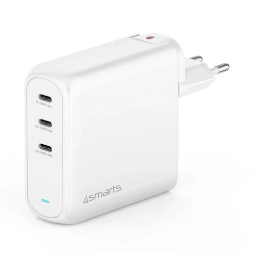 Kup Ładowarka sieciowa 4smarts GaN Flex Pro 140W 3xUSB-C biały - 4SMR61 - {ean13} - Sklep Home Screen