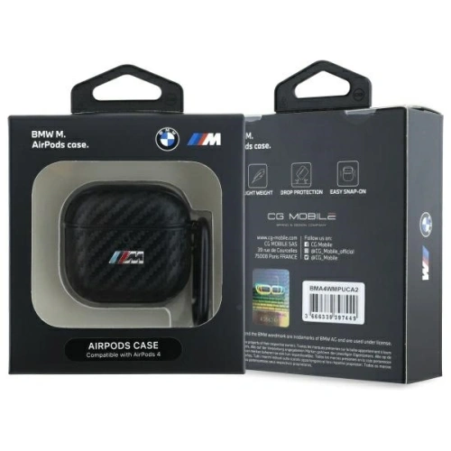 Kup BMW BMA4CMPUCA Apple AirPods 4 husă PU Carbon M Collection negru - BMW798 - {ean13} - Sklep Home Screen
