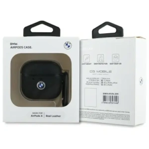 Kup BMW BMA4SSLBK Apple AirPods 4 Hülle Echtes Leder Silbernes Logo schwarz - BMW799 - {ean13} - Sklep Home Screen