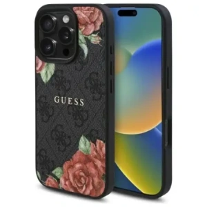 Kup Etui Guess GUHMP16LP4ROPEMCK Apple iPhone 16 Pro hardcase 4G Flowers Print MagSafe czarny/black - GUE4215 - {ean13} - Sklep Home Screen