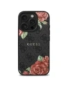 Buy Guess GUHMP16LP4ROPEMCK Apple iPhone 16 Pro hardcase 4G Flowers Print MagSafe black - GUE4215 - {ean13} - Home Screen Store Europe