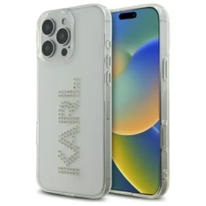Buy Karl Lagerfeld KLHCP16XHKLSTDCT Apple iPhone 16 Pro Max hardcase IML Rhinestones Logo transparent - KLD21851 - {ean13} - Home Screen Store Europe