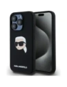 Karl Lagerfeld KLHMP15XSKHPPLK Apple iPhone 15 Pro Max kemény tok Szilikon Karl Fej Nyomtatás MagSafe fekete
