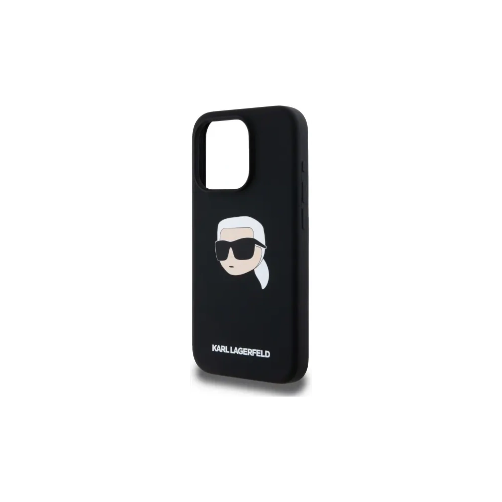 Etui Karl Lagerfeld KLHMP15XSKHPPLK Apple iPhone 15 Pro Max hardcase Silicone Karl Head Print MagSafe czarny/black