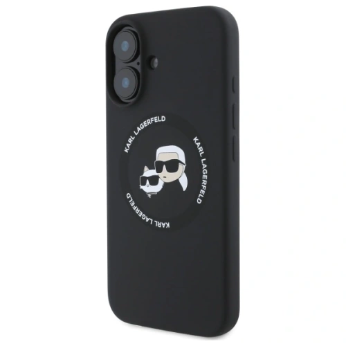 Kup Etui Karl Lagerfeld KLHMP16SSKCHTCK Apple iPhone 16 hardcase Silicone Karl&Choupette Heads MagSafe czarny/black - KLD21853 - {ean13} - Sklep Home Screen