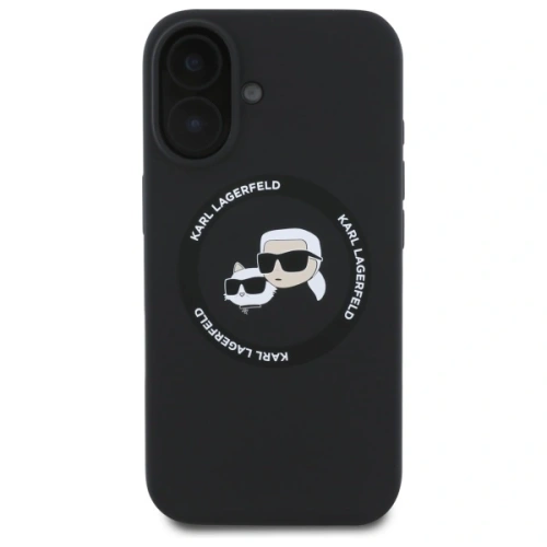 Kup Etui Karl Lagerfeld KLHMP16SSKCHTCK Apple iPhone 16 hardcase Silicone Karl&Choupette Heads MagSafe czarny/black - KLD21853 - {ean13} - Sklep Home Screen