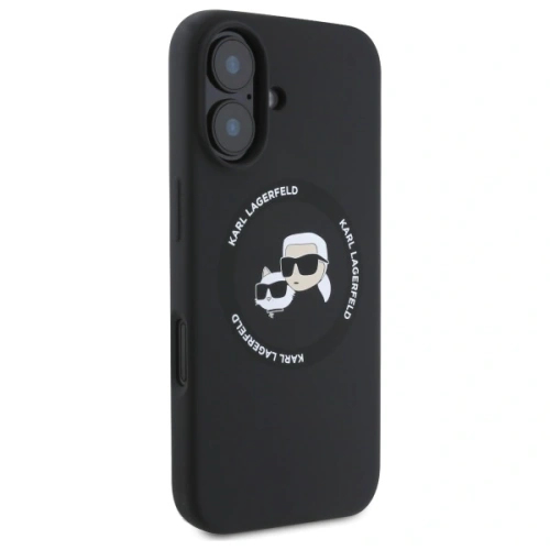 Kup Etui Karl Lagerfeld KLHMP16SSKCHTCK Apple iPhone 16 hardcase Silicone Karl&Choupette Heads MagSafe czarny/black - KLD21853 - {ean13} - Sklep Home Screen