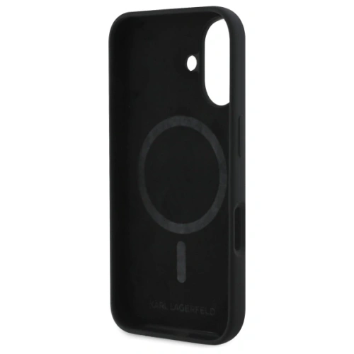 Buy Karl Lagerfeld KLHMP16SSKCHTCK Apple iPhone 16 hardcase Silicone Karl&Choupette Heads MagSafe black - KLD21853 - {ean13} - Home Screen Store Europe