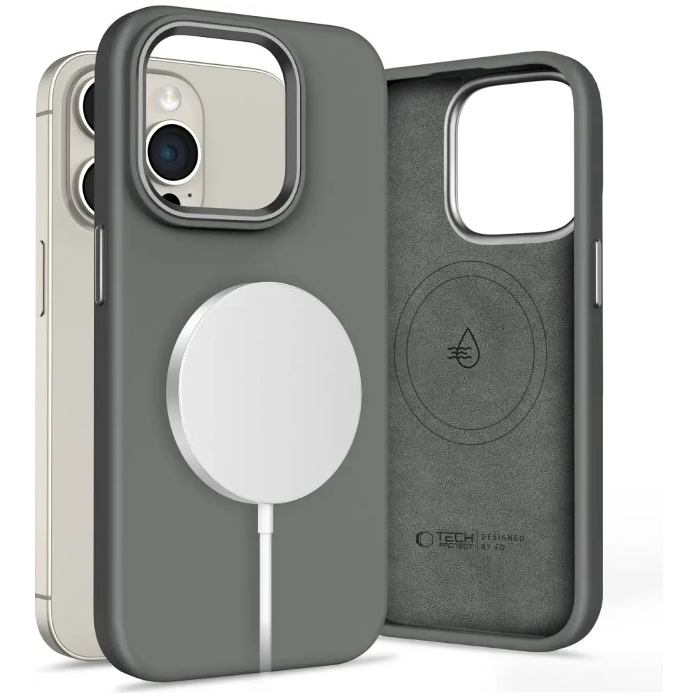Etui Tech-Protect Silicone Pure MagSafe Apple iPhone 15 Pro Clay